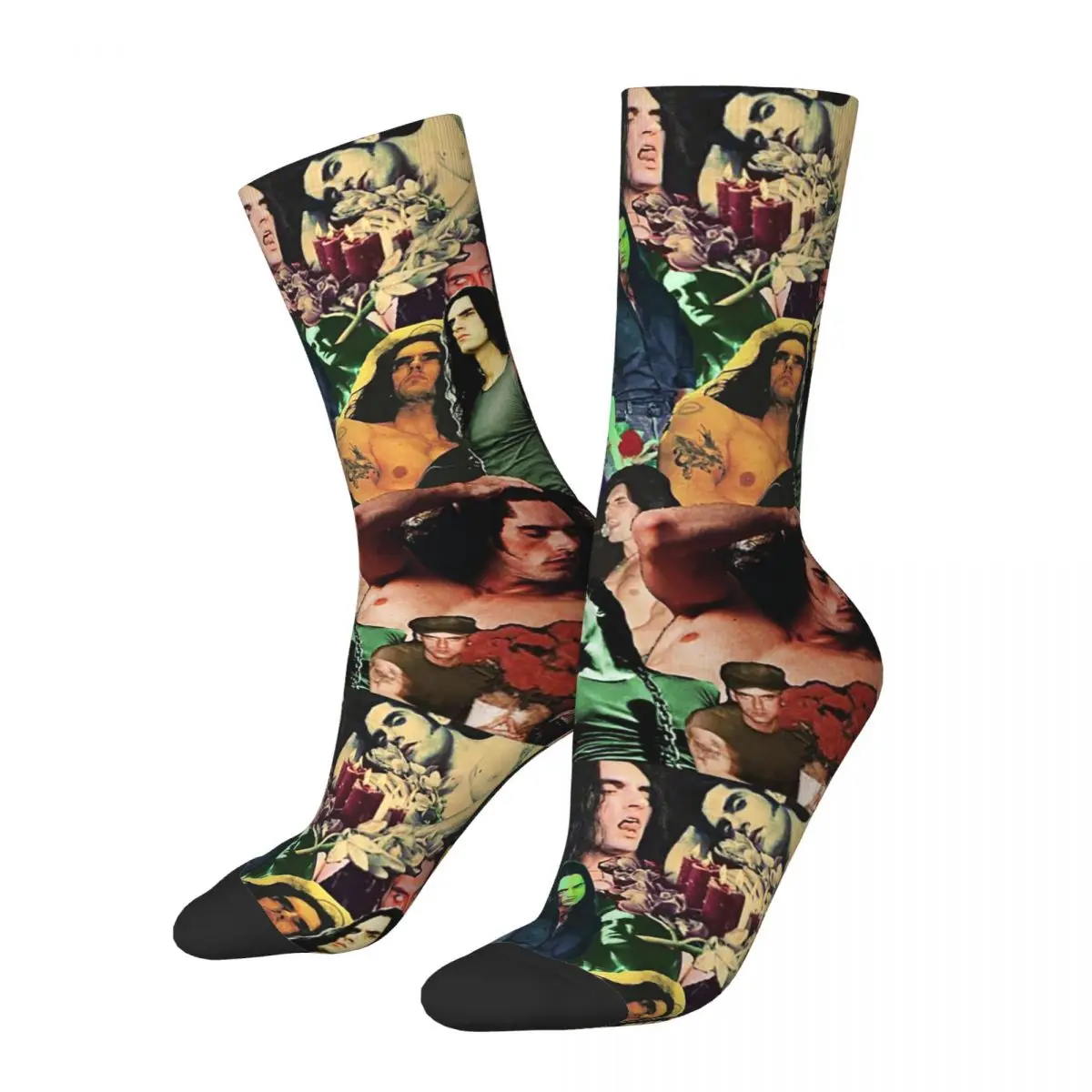 Casual Women Socks Type O Negative Peter Steele Stuff Soft Dark Goth Collage Graphic Socks All Season