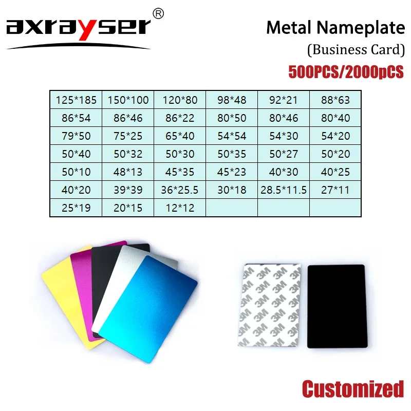 Custom Products Nameplate ALL SIZE