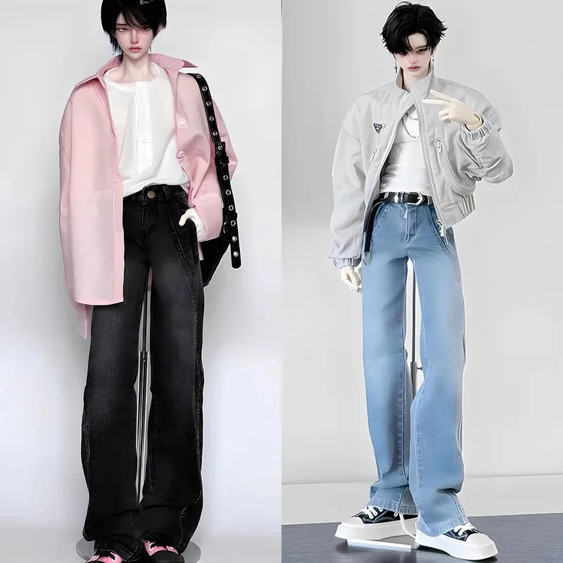 

【Only Clothes】1/4 1/3 BJD Dolls Clothes Casual Loose Jeans Denim Pants for Big/Spacial 4 point 70/73/75 Uncle Toy Model DIY