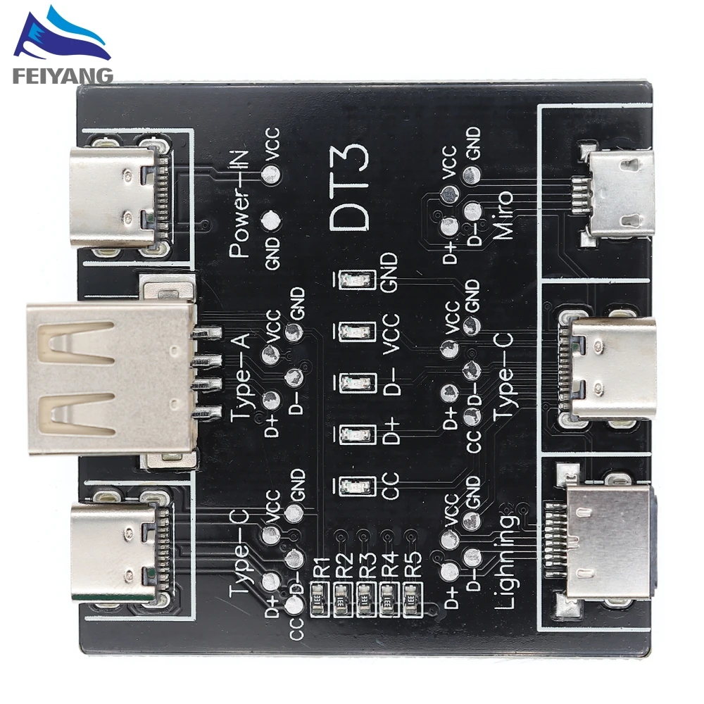 DT3 Data Cable Detection Board Type-C Micro USB C Cable Tester Short Circuit On Off Switching Diagnose Tool for iOS Android