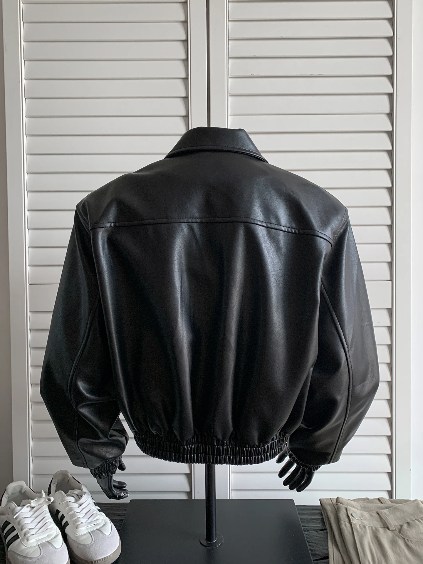 

American Retro Padded oulder ort Motorcycle Leather Jaet Men's Spring Autumn Trendy Brand Cool Heavyweight High-End Fee...