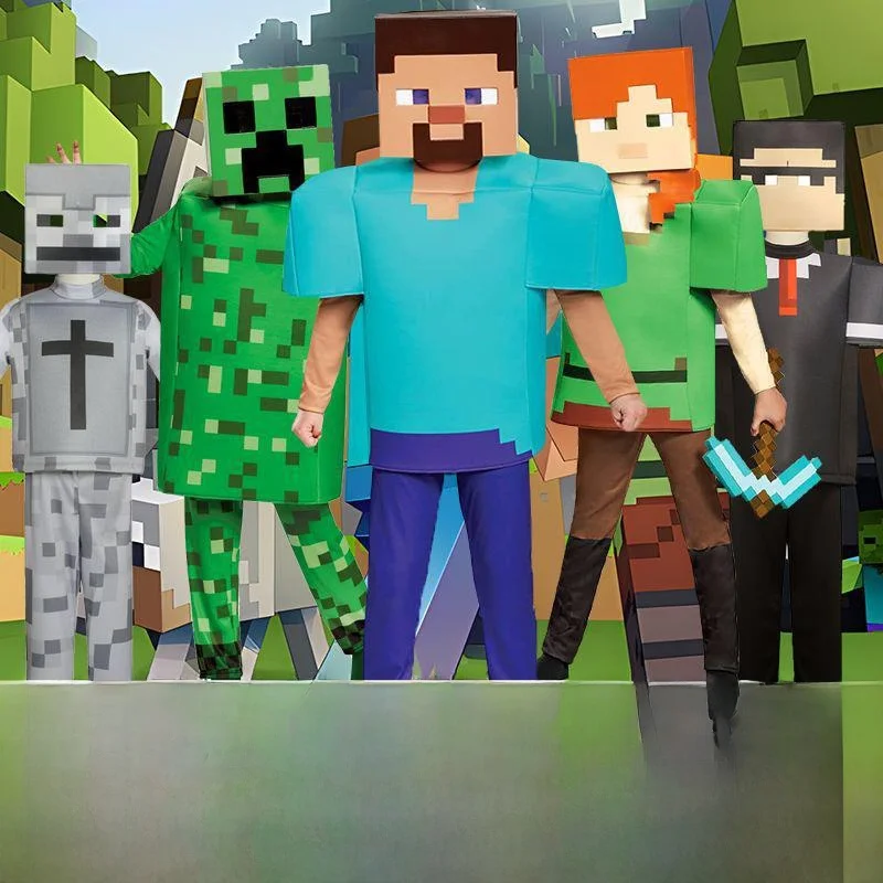

Новый мир, детский карнавальный костюм Minecrt, сценический наряд на Хэллоуин, традиционный китайский костюм, лето 2023,