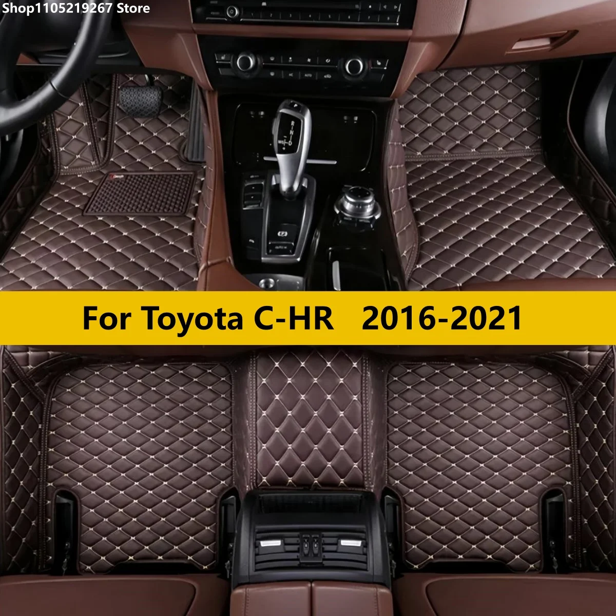 

Car Floor Mats For Toyota C-HR CHR 2016 2017 2018 2019 2020 2021 Auto Front Rear Row Full Set Carpet Pads Foot Mat