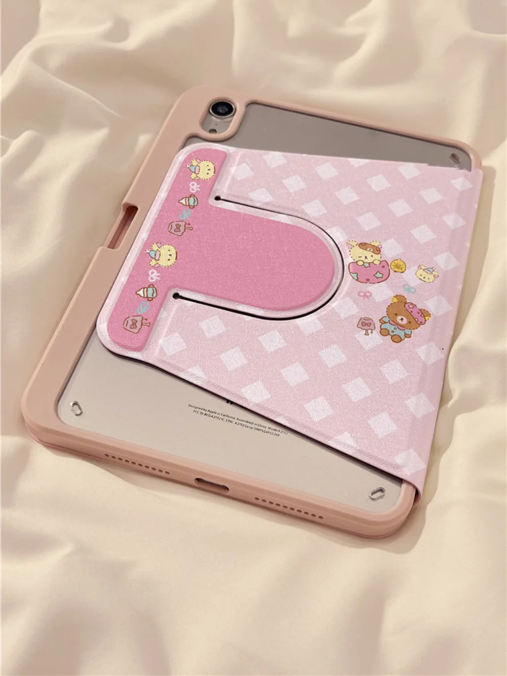 Urocze etui ochronne na tablet Apple iPad 10 z motywem Rilakkuma, akrylowe etui na tablet Air6, pokrowiec ochronny na iPad 11, odporne na upadki etui na iPad Pro