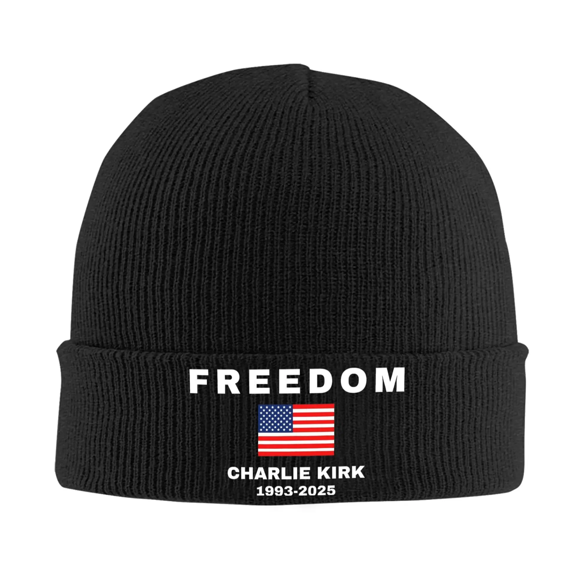

Turning Point USA Charlie Kirk Knitted Caps Women's Men's Beanie Winter Hats Acrylic Warm Cap