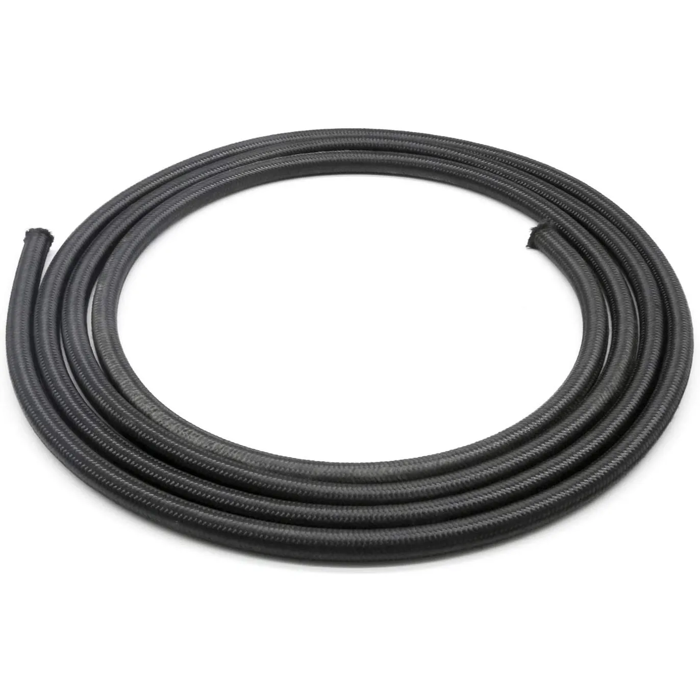 5M Fuel Line Kit 6AN 3/8 inch Black Steel CPE Gas Oil Fuel Hose with 2Pcs AN10 to AN6 Fitting Adapters 10Pcs Swivel