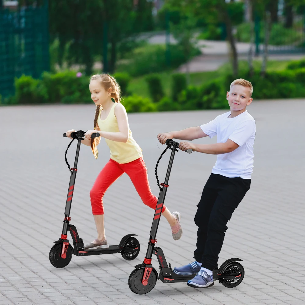 Trottinette électrique pour enfants, 8 pouces, moteur 150W, 12mph, vitesse maximale 9 Beauté, batterie au lithium 24V 5,2 AH, Bluetooth et numérique