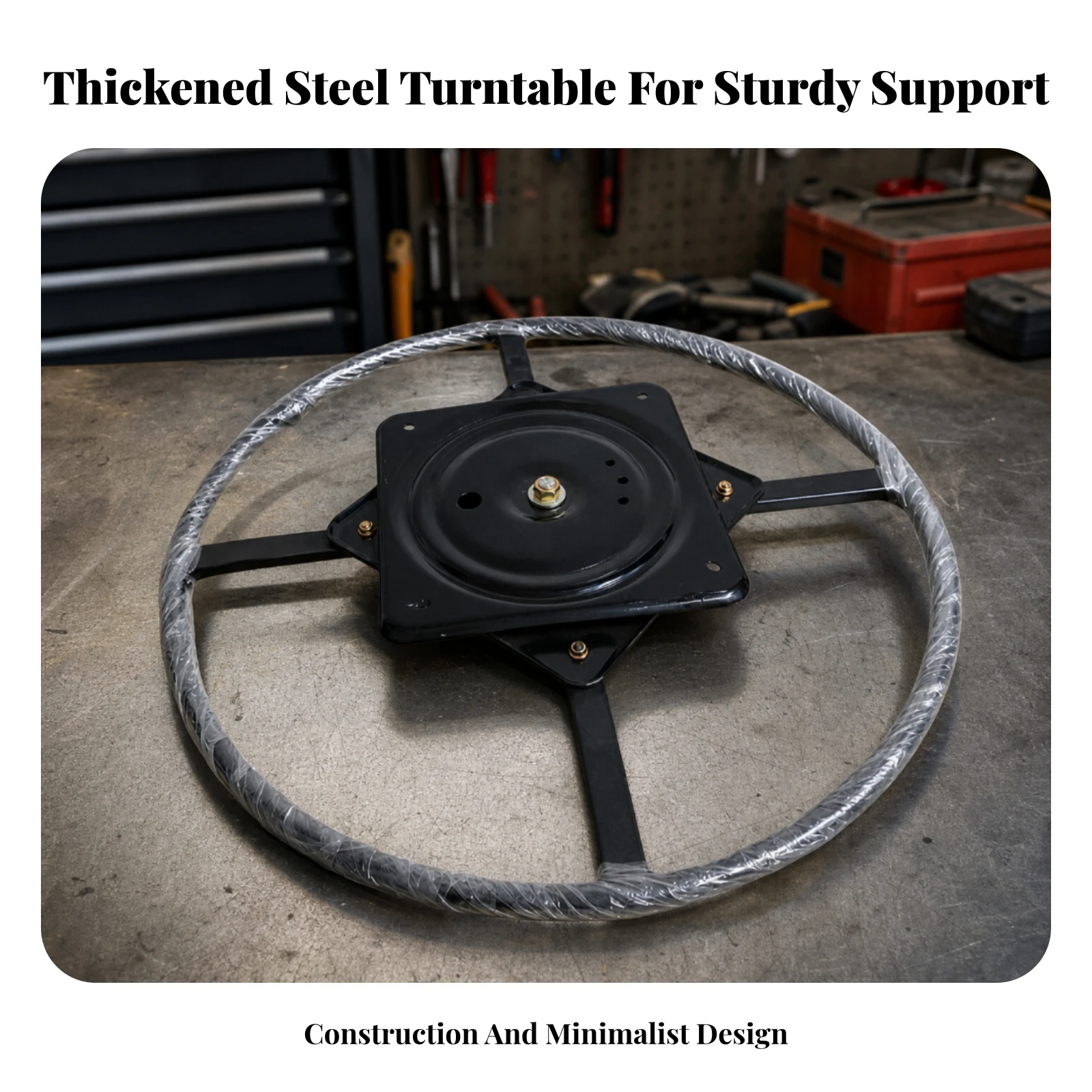 Swivel Turntable Base Heavy-Duty Chair Swivel Plate Replacement Part Solid Steel Hardware Universal for DIYers, Recliners