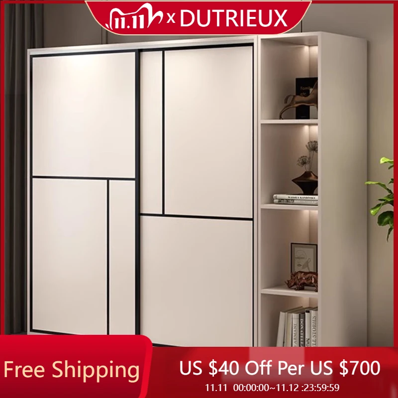 

Storage Organizer Closet Bedroom Clothes Cupboard Partitions Wardrobe Shelf Open Wooden Display Guarda Roupa Salon Furniture