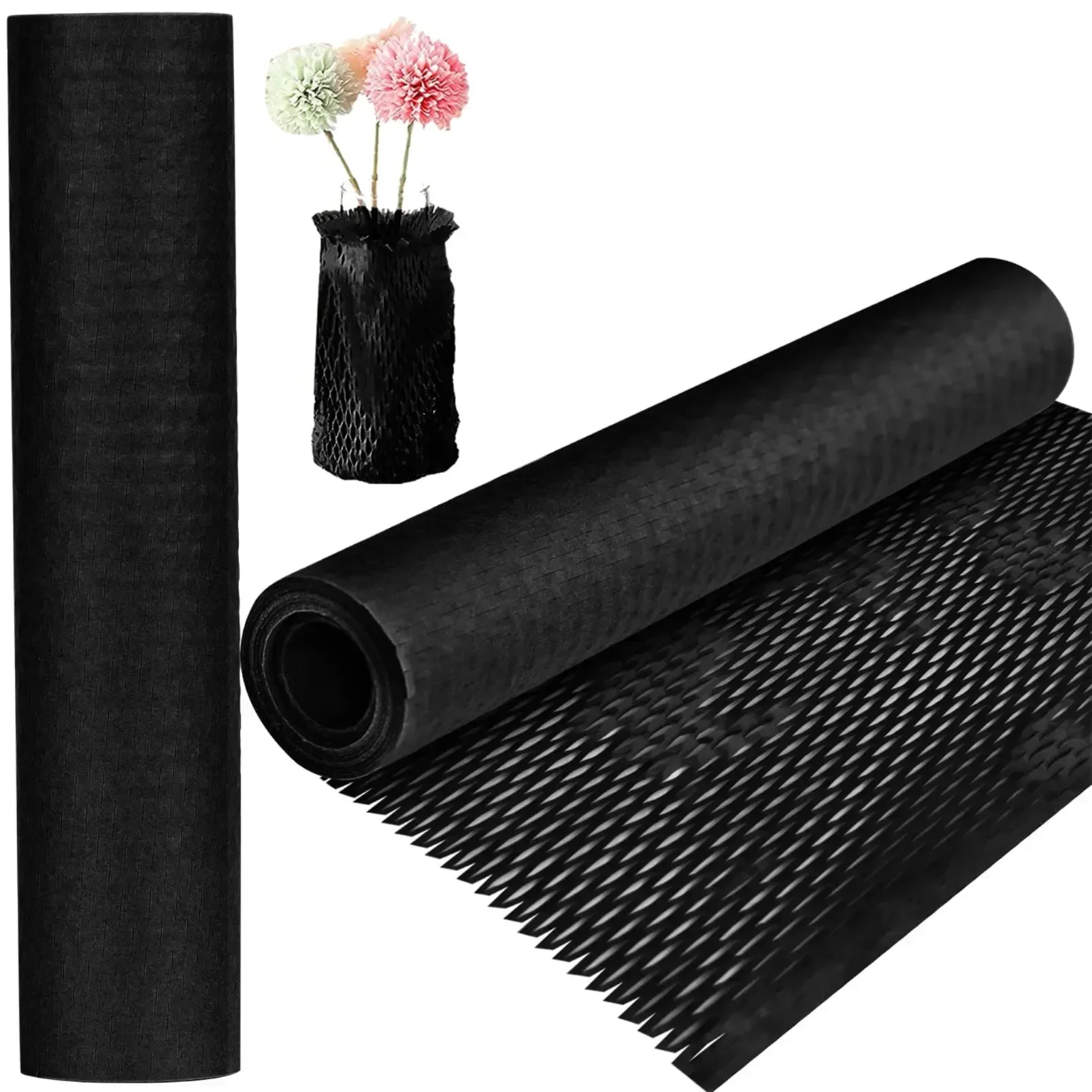 

Promotion 30cmX5m Black environment-friendly honeycomb paper used for cushioning transportation gift packaging