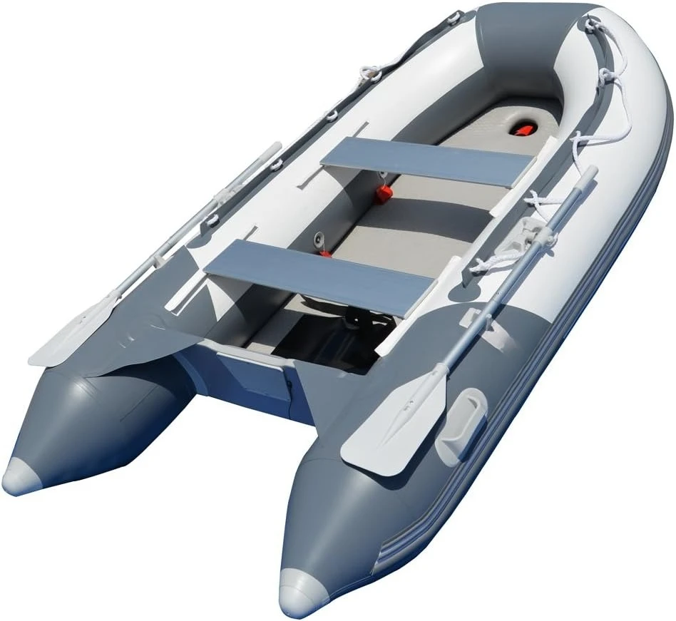 9.8 ft Inflatable Boat Inflatable Dinghy Yacht Tender Raft with Air-Deck Floor