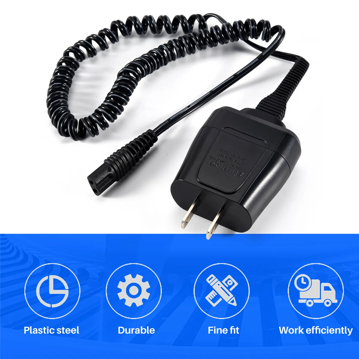 B58A Power Cord for Braun Shaver Series 7 3 5 S3 Charger for Braun Electric Razor 190/199 Replacement 12V Adapter US Plug