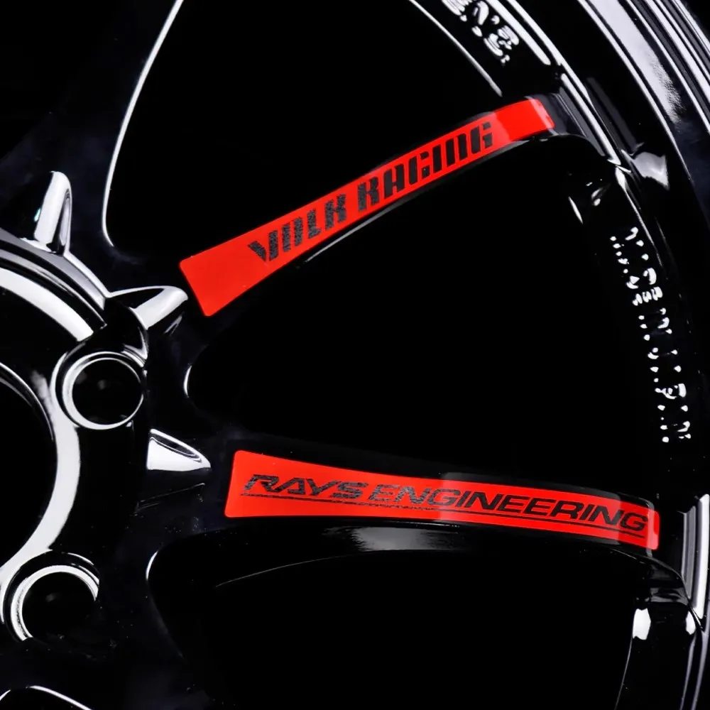 Motorcycle 17~20 Inch Wheel Edges Tyre Rims Modified Spokes Sticker Car Styling Decal for Engineering TE37 CE28 VOLK