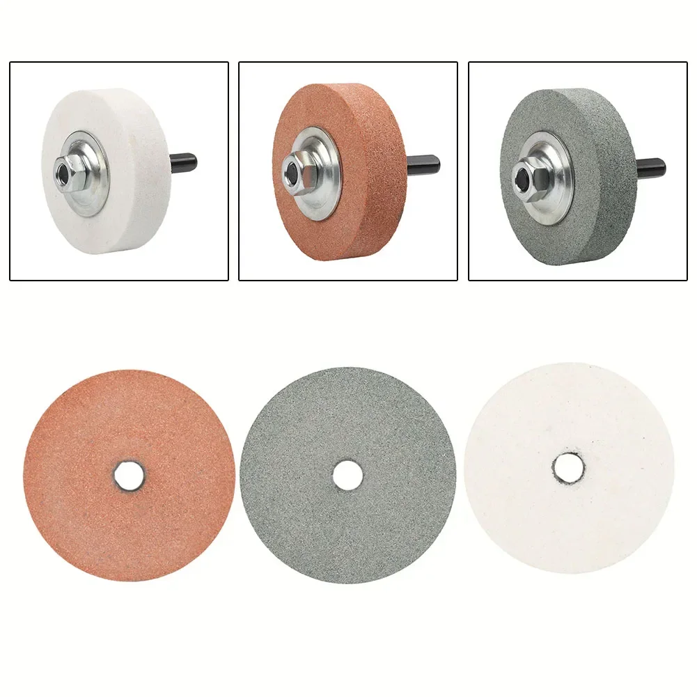 1PC 75 Mm/3Inch Grinding Stone Polishing Wheel Grind Polishing Pad Red/white/green Buffing Wheels For Bench Grinders/hand Drill