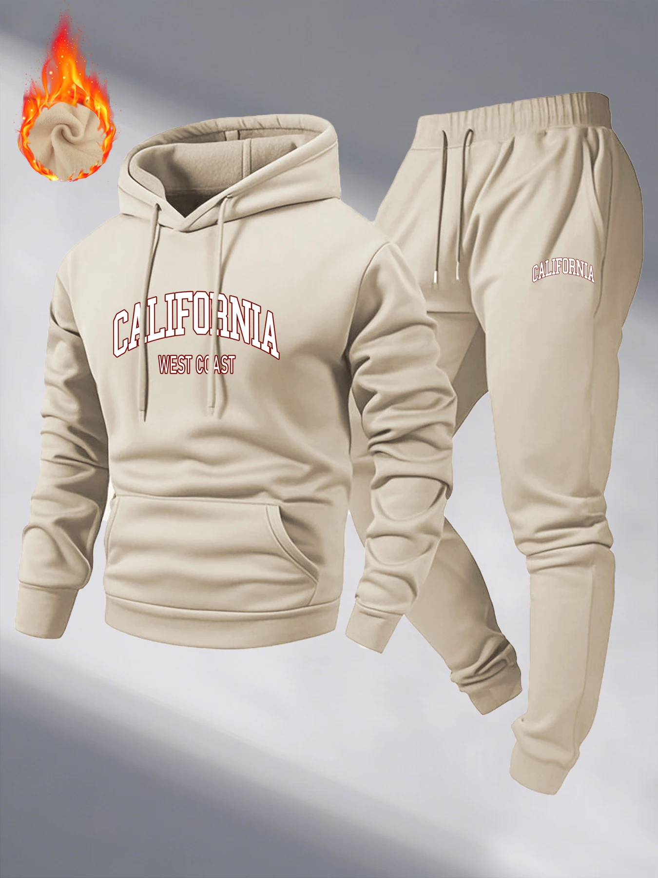 Autumn Windproof Hoodie CALIFORNIA Printed Men Sweatshirt Zipper Closure Jacket Fashion Sports Casual Streetwear Male Clothing