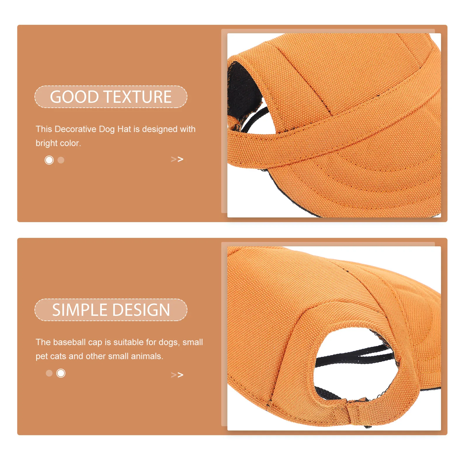

Adjustable Pet Baseball Hat Outdoor Hat With Ear Holes Decorative Dog Hat Small Dog Cap Comfortable Canvas Dog Cap