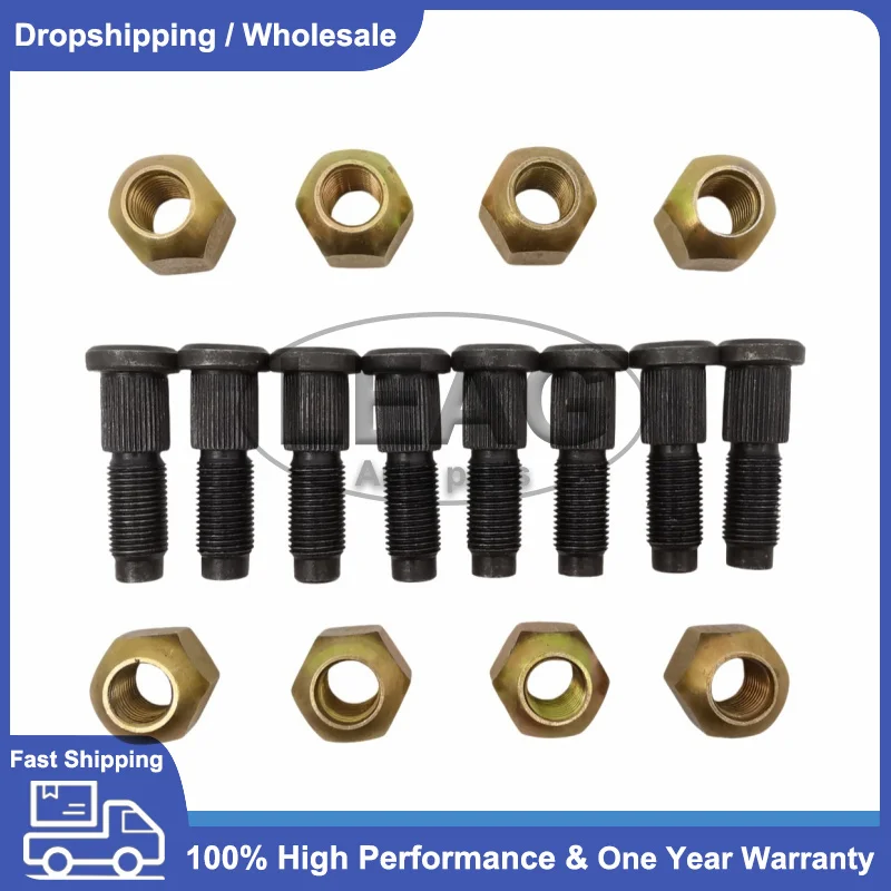 8PCS Lug Nut & Stud Kit for Bobcat Skid Steer 720 721 722 730 731 732 741 742 743 751 753 763 6564669 6709170