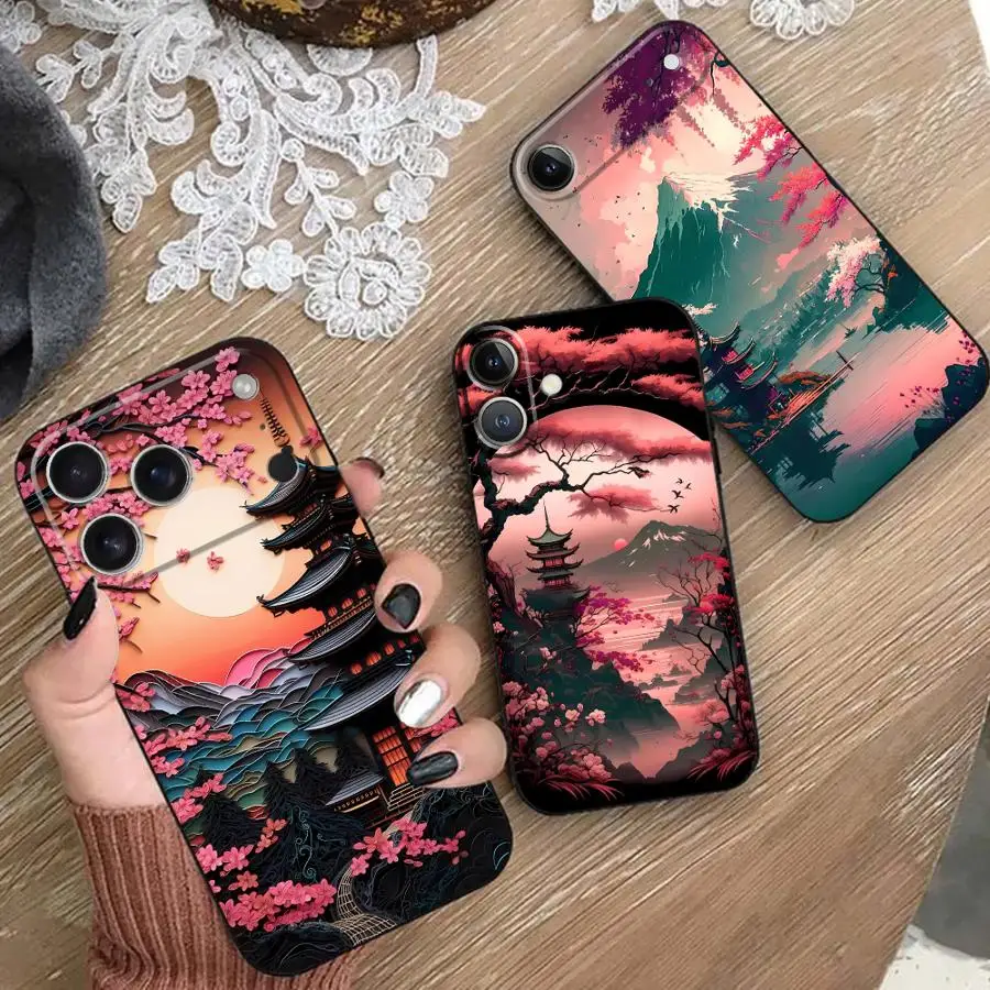Aesthetic Mount Fuji Funda Phone Cover Phone Case for Apple iPhone 17 Pro Max 15 Pro 7 8 17e 13 14 16 Air XR XS MAX 12 11