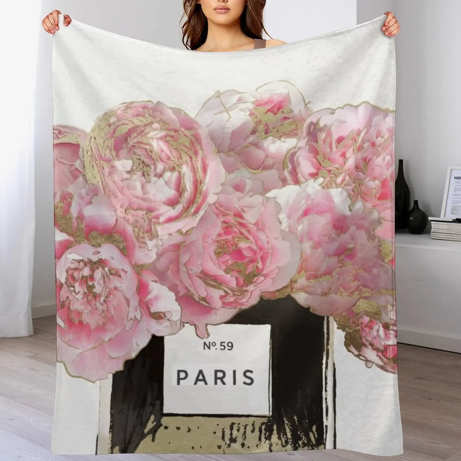 Pink Scented Throw Blanket Thermals For Travel Moving Loose Blankets