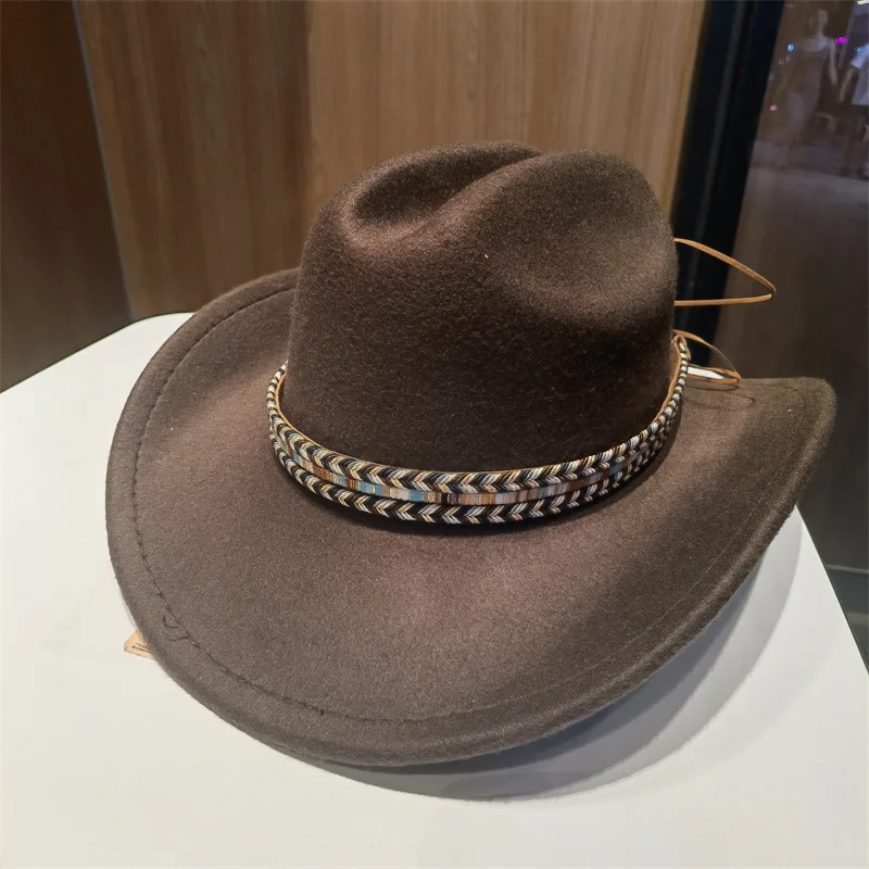 

Hat Man Hat Male Cowboy Hat Western Cowboy Fedoras Wide Brim Casual Fashion Luxury Outdoor Decorate 모자 Sombrero Sombrero Hombre