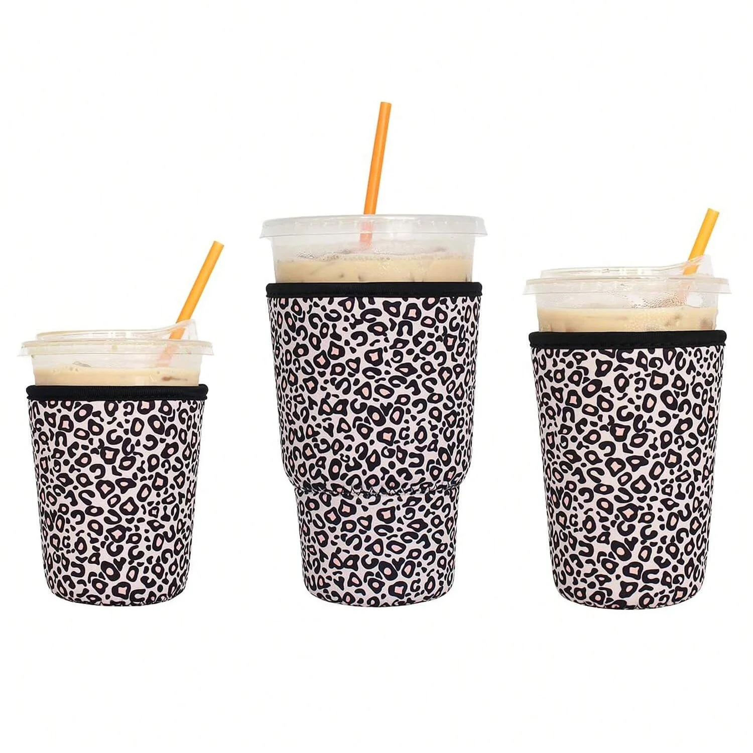 3 قطع من أكمام القهوة المثلجة القابلة لإعادة الاستخدام - عازل للمشروبات الباردة، حامل أكواب من النيوبرين لستاربكس/قهوة دنكين #2