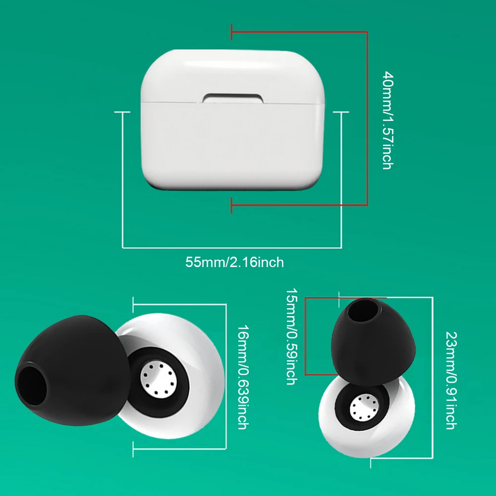 سدادات أذن من السيليكون لحماية الأذن، سدادات أذن مقاومة للماء ومضادة للضوضاء، قابلة للغسل مع أغطية سدادة الأذن وحافظة للاستحمام أثناء السباحة
