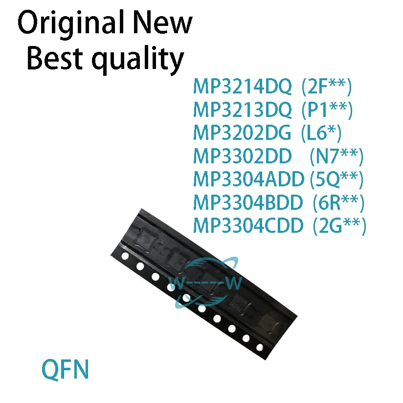 (5 PCS)NEW MP3214DQ 2FXX MP3213DQ P1XX MP3202DG L6X MP3302DD N7XX MP3304ADD 5QXX MP3304BDD 6RXX MP3304CDD 2GXX QFN IC chip