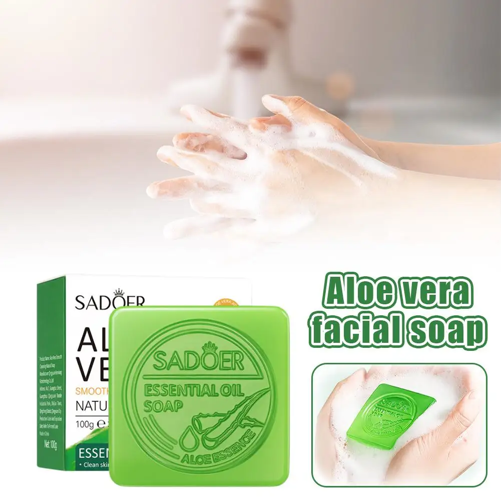 Jabón Artesanal de Limpieza Profunda de Poros con Aceites Esenciales Frescos, 100 ml, Jabón Natural con Extracto de Aloe Vera para Rostro y Cuerpo, Jabón Suave y Sedoso