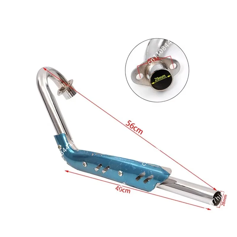 Slant Muffler Exhaust Pipe Full System Metal Slide Baffle Suitable For Dirt Bike ATV Off Road Motorcycle Replacement Parts