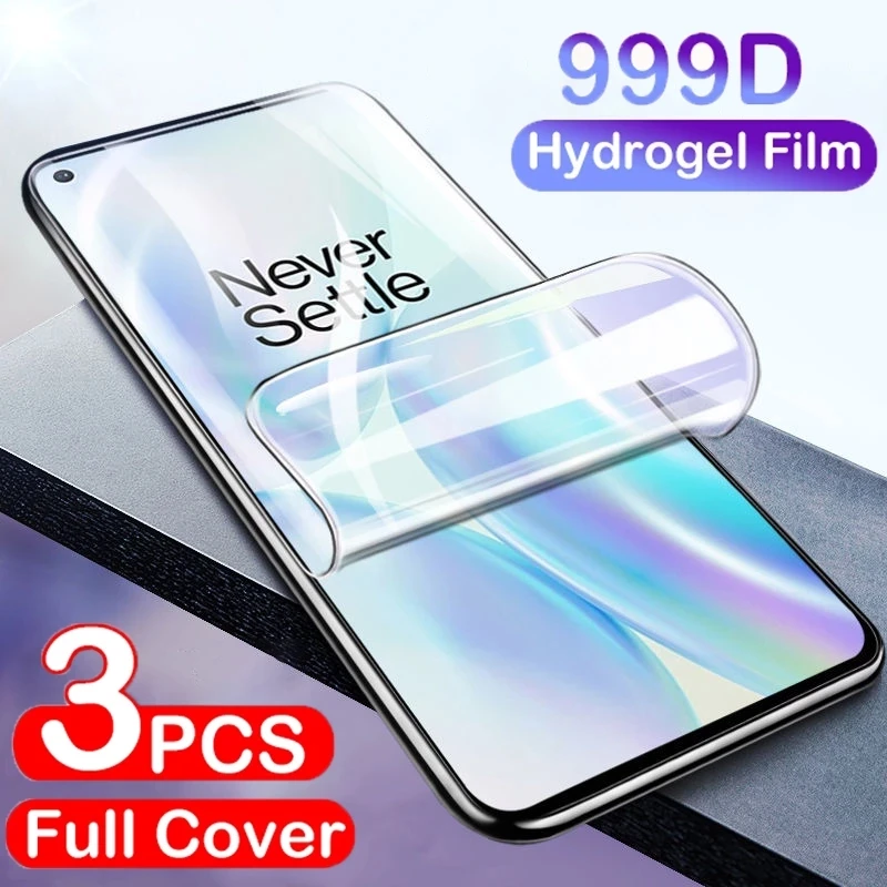 3PCS Full Coverage For Oneplus Nord N10 5G Hydrogel Film For OnePlus Nord N100 Screen Protector Phone Film