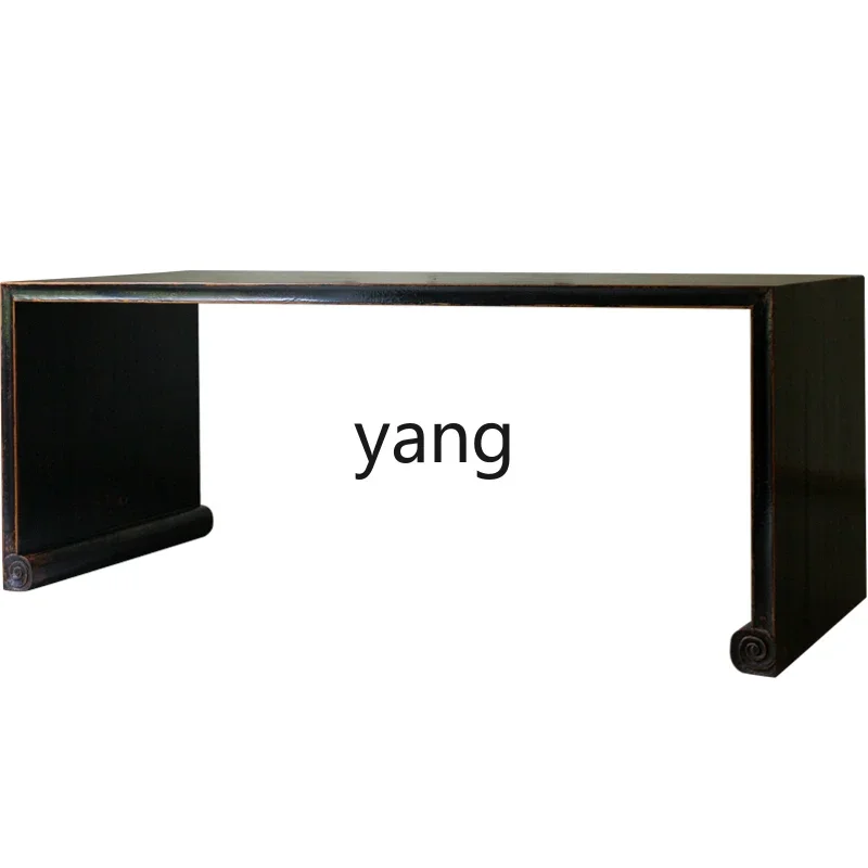 

Lh new Chinese solid wood calligraphy table old black writing desk desk