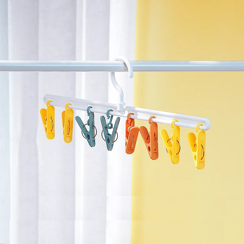 شماعات ملابس منزلية متعددة الوظائف ، مشبك تجفيف ، شماعات ملابس مقاومة للرياح ، مشبك جورب ، 12 مشبك ملابس داخلية