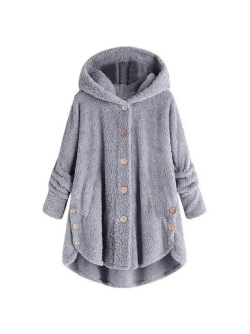 Autumn Winter Coat Women Warm Coat Wool Jacket Female Plush Coat Hooded Jacket New Women's Coats Solid Color Jacket