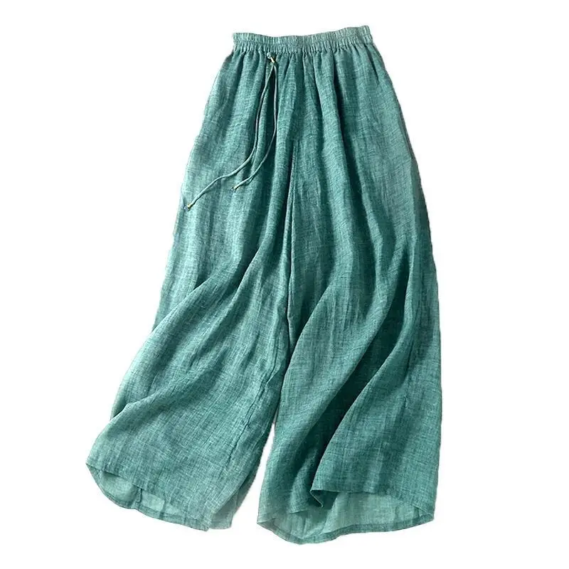 

Женская одежда больших размеров, офисные женские простые повседневные брюки до щиколотки, женские однотонные широкие брюки с эластичной резинкой на талии