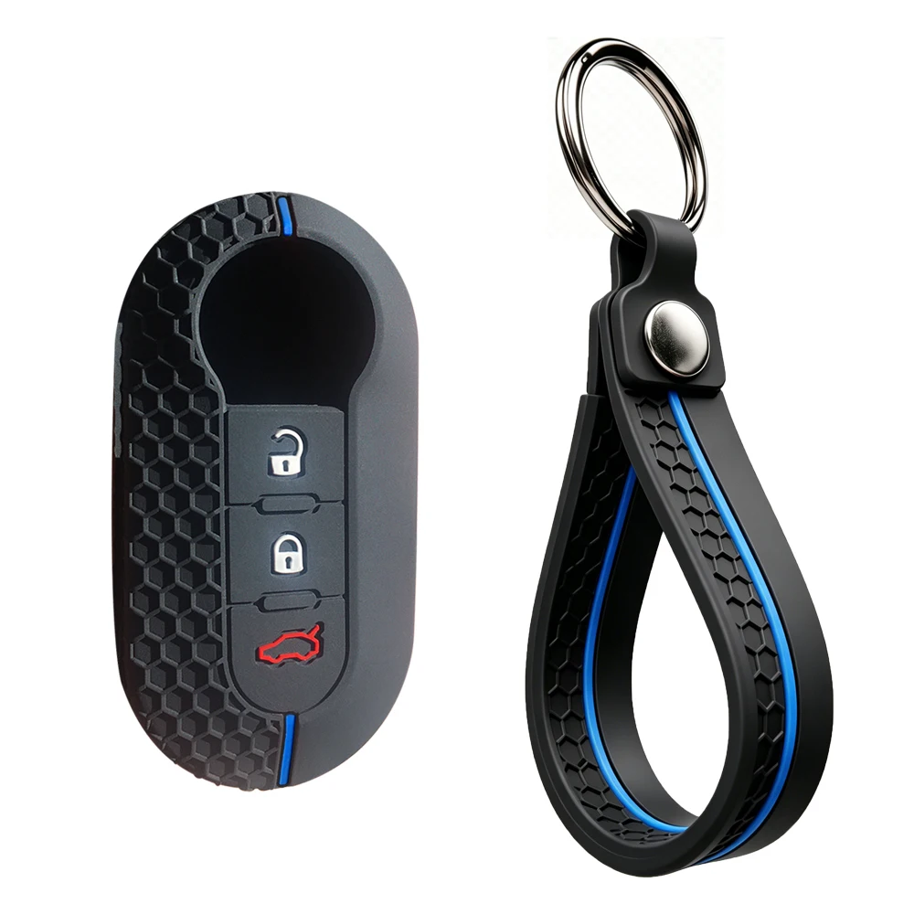 For Dodge Ram 700 2021 2022 2023 2024 Keychain Silicone Key Case Cover For Fiat Ducato Grande Punto Holder Car Accessories