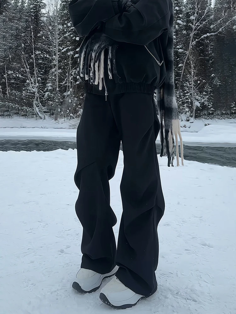 

Мужские зимние брюки Bla American Folded Thiened: широкие рабочие брюки, прочные повседневные брюки прямого кроя