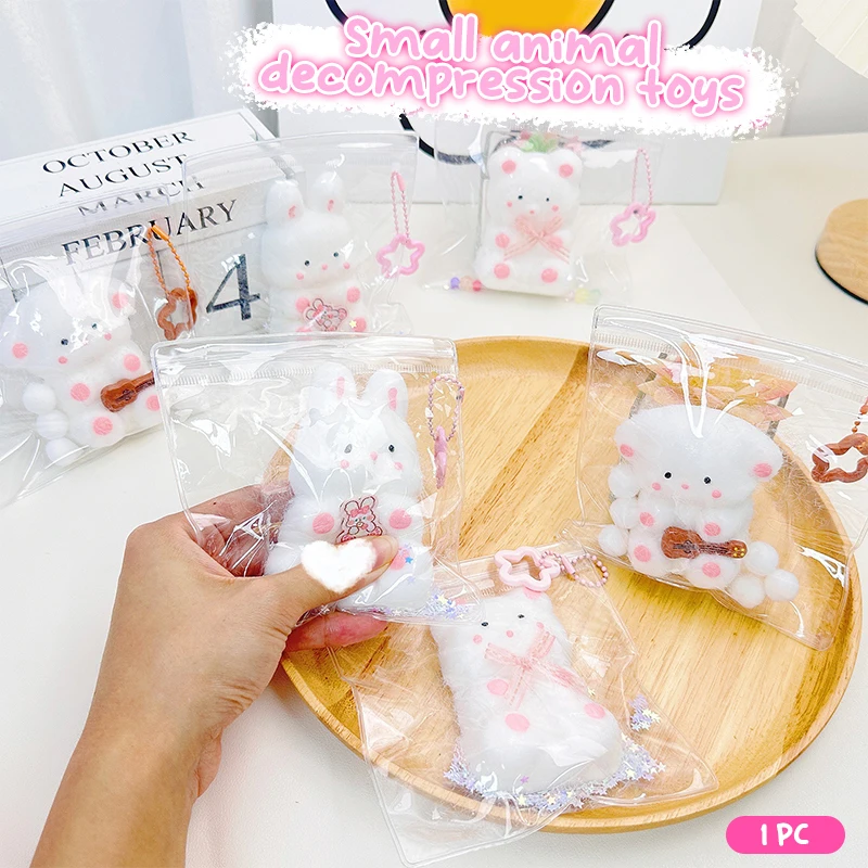 Jouet de lapin de dessin animé Kawaii pour adultes et enfants, jouet Mochi à presser, rebond doux et lent, jouet de décompression souligné, cadeaux