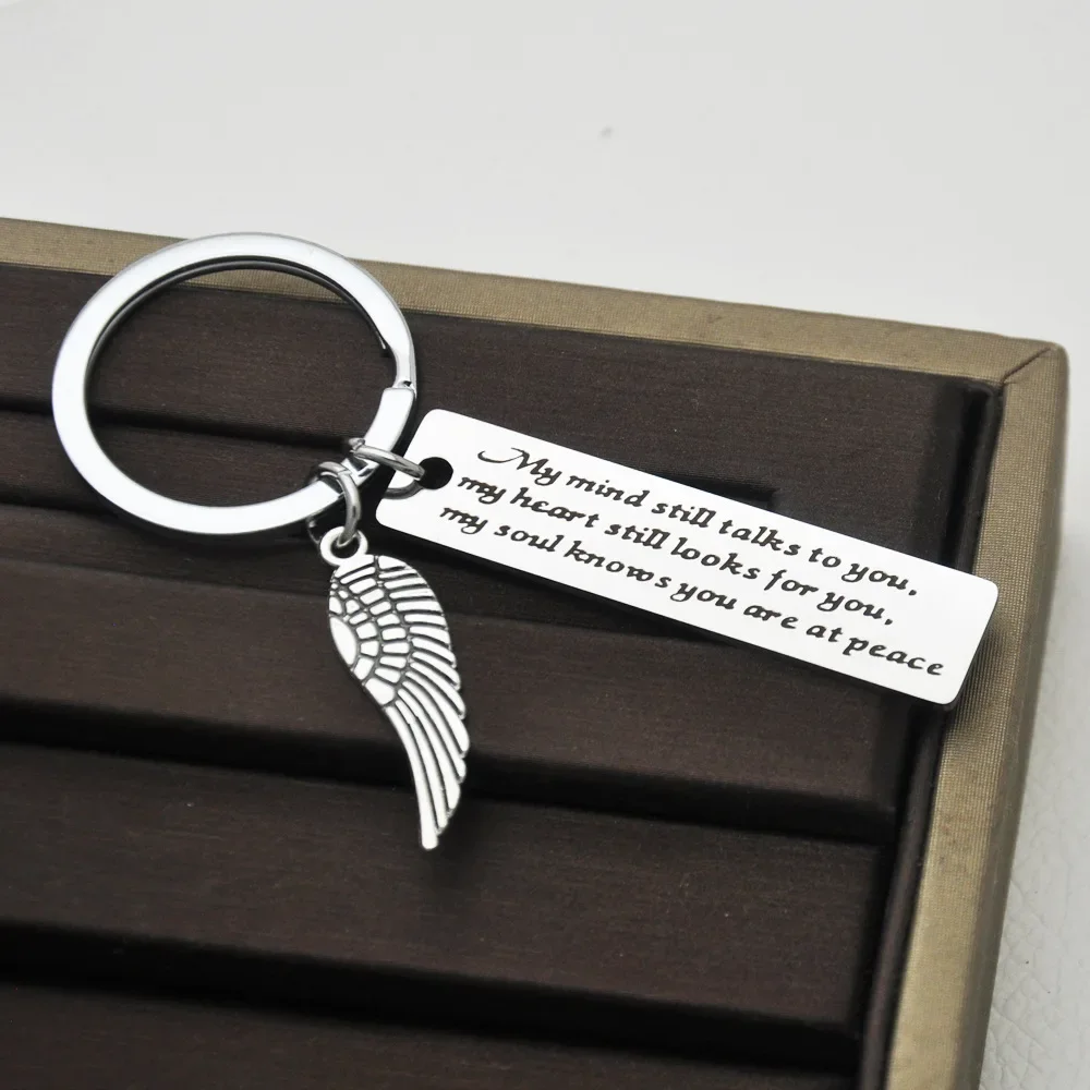 Metal Sympathy Keychain In Memory Of Loved One Wing Keyring Memorial Gifts Loss Of Loved Bereavement Remembrance Gift