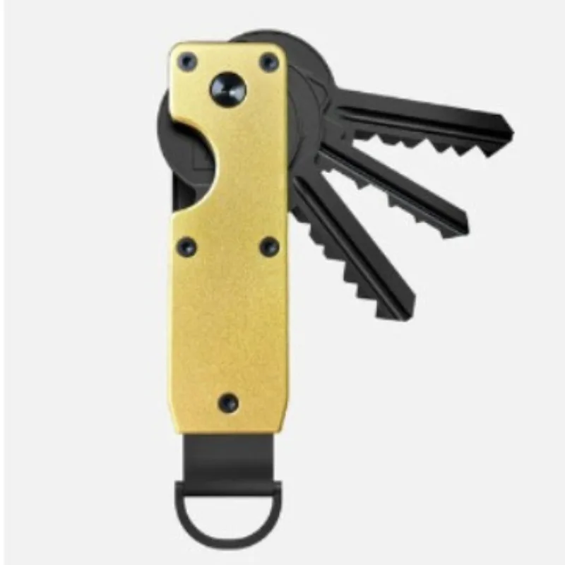 سلسلة مفاتيح معدنية هدية حقيبة مفاتيح بلون سادة حقيبة مفاتيح السيارة