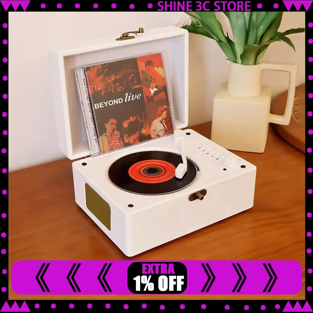 

Beetle CD Player Multifunctional Portable Stereo Cd Player CD Playback/Bluetooth Playback /USB Playback TYPE-C Power Socket