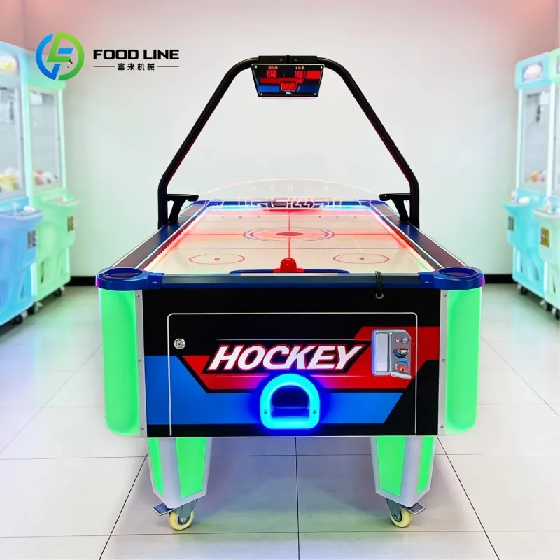 Custom Coin Operated Iron Air Hockey Table Arcade Machine Multi-ball Classic Pusher Game Redemption Automatic Indoor