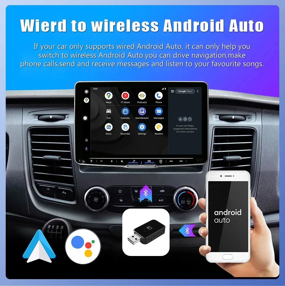 2024 Nowy mini bezprzewodowy adapter bezprzewodowy CarPlay Android Auto Smart do Ford F150 Explorer BRONCO Maverick Escape Edge Mustang