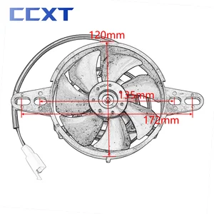12V Máy làm lạnh xe máy Máy tản lượng điện động cơ quạt dầu cho Honda Yamaha Suzuki KTM Kawasaki ATV Phụ kiện xe mô tô 6 Người hâm mộ bộ tản nhiệt bán hàng chính Oleum - №2