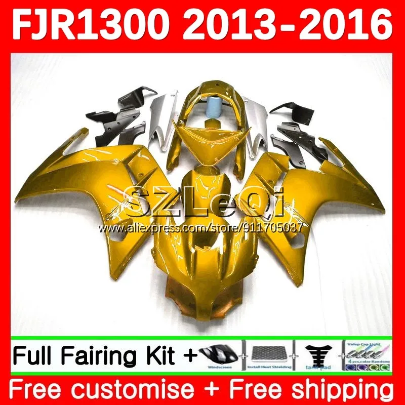 Body For YAMAHA FJR1300A FJR 1300 A CC FJR1300 Gloss golden 13 14 15 16 148No.15 FJR-1300A FJR-1300 2013 2014 2015 2016 Fairing