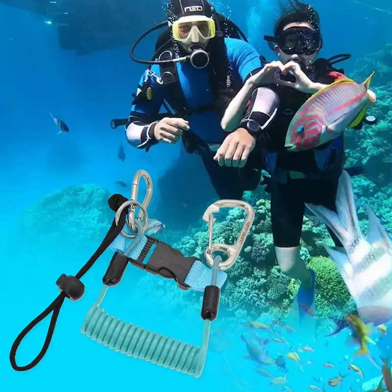 

Канат-страховка Seafrogs 100 для подводной камеры, пружинный трос из нержавеющей стали, страховочный шнур для GoPro, спортивной камеры, фонарика, предотвращающий потерю