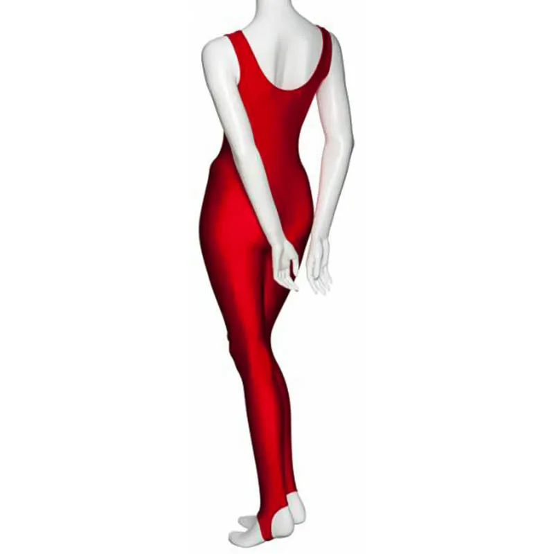 Women Step On Foot Tank Stirrup Unitard Yoga Suit Sleeveless Spandex Biketard Bodysuit Female Dancewear Catsuit Nylon Plus Size