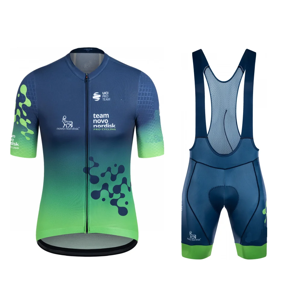 2025 NOVO NORDISK TEAM Men's Cycling Jersey Short Sleeve Bicycle Clothing With Bib Shorts Ropa Ciclismo