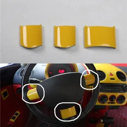 3pcs Car Steering Wheel Panel Cover for Volkswagen Beetle 2001 2002 2003 2004 2005 2006 2007 2008 2009 2010 2011 2012
