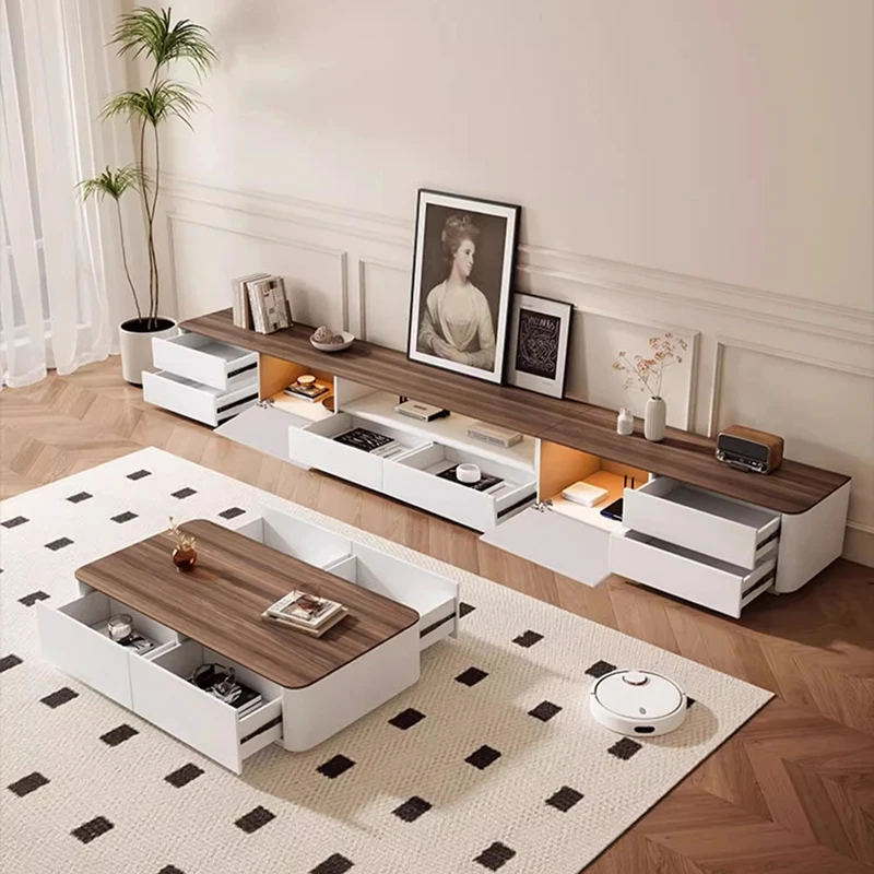 

Universal Mobile Tv Stands Living Room Modern Display Luxury Drawers Wood Tv Table Organizer Muebles Chinese Style Furniture