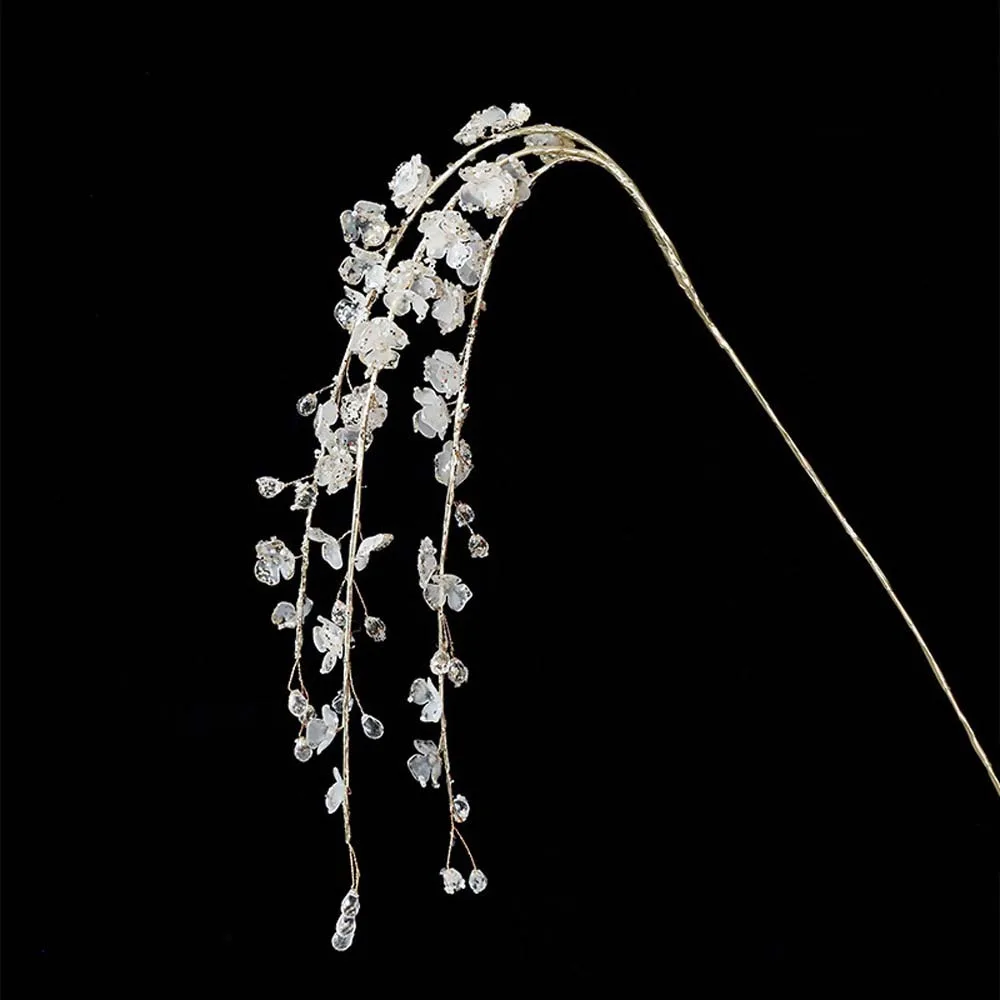

35-40cm Christmas Crystal Pendants Realistic Glitter Imitation Pearl Chain Handmade Bead String Vine